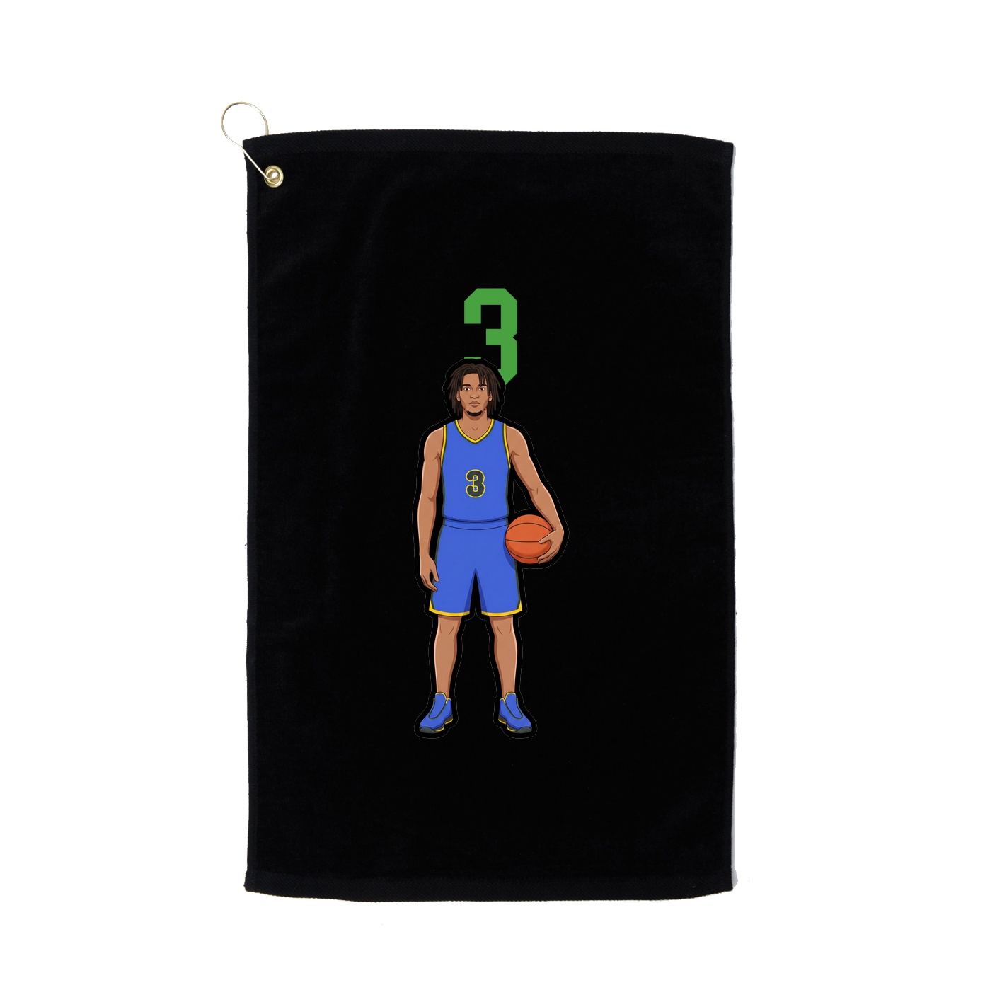 Golf Towel — Number Top in Black