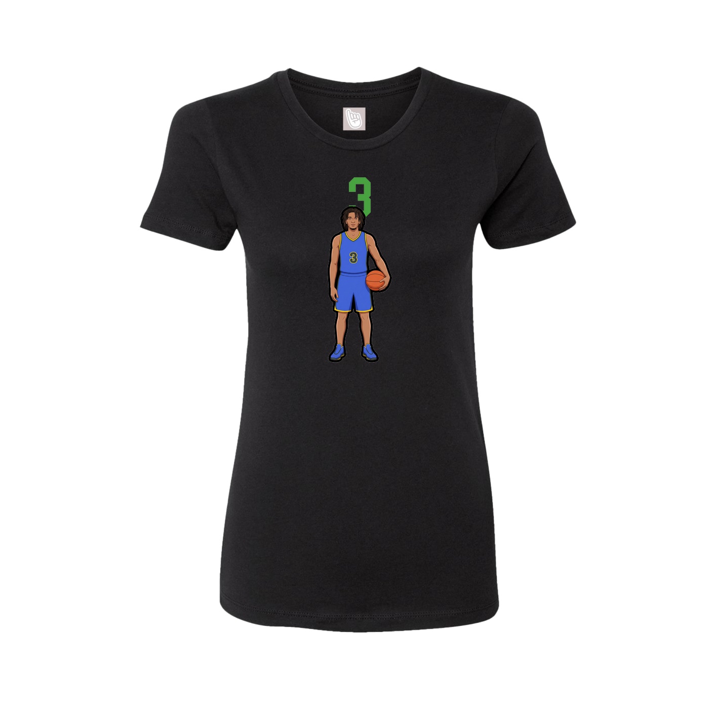 Womens Tee — Number Top in Black