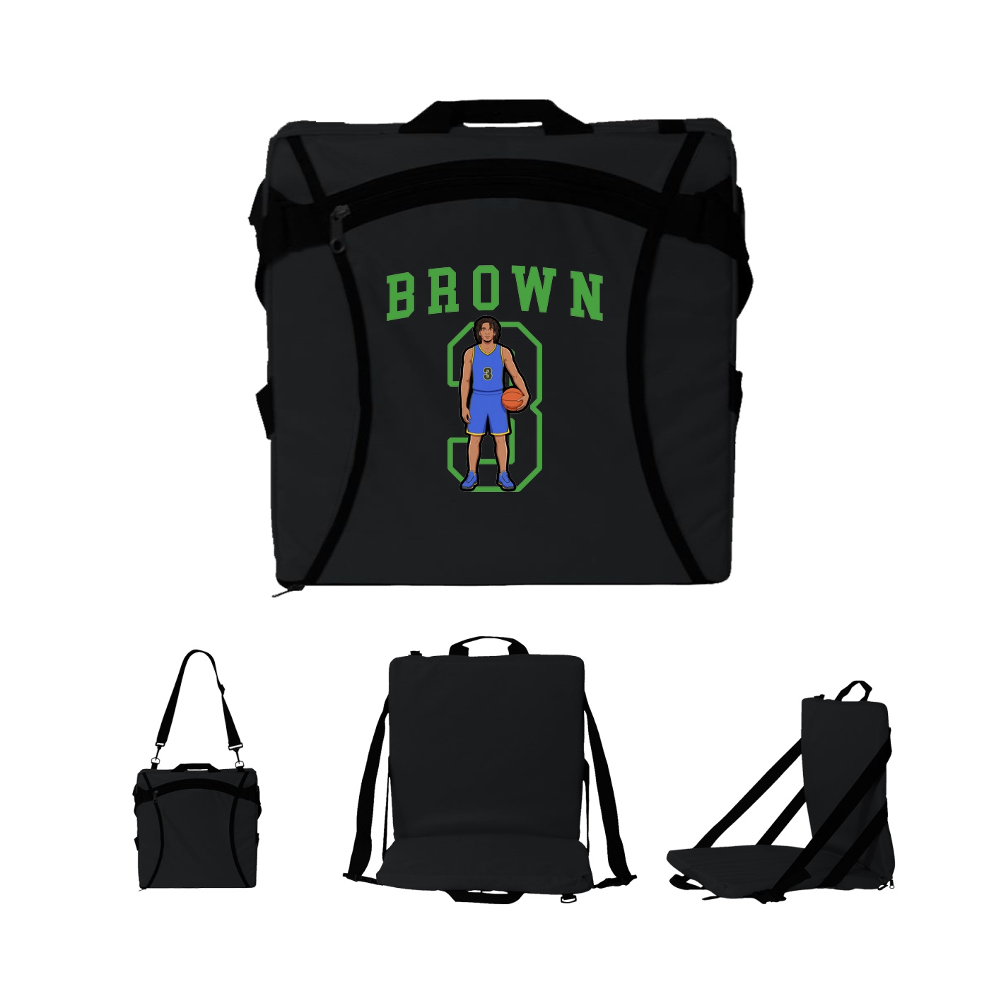 Folding Stadium Seat — Shirsey in Black