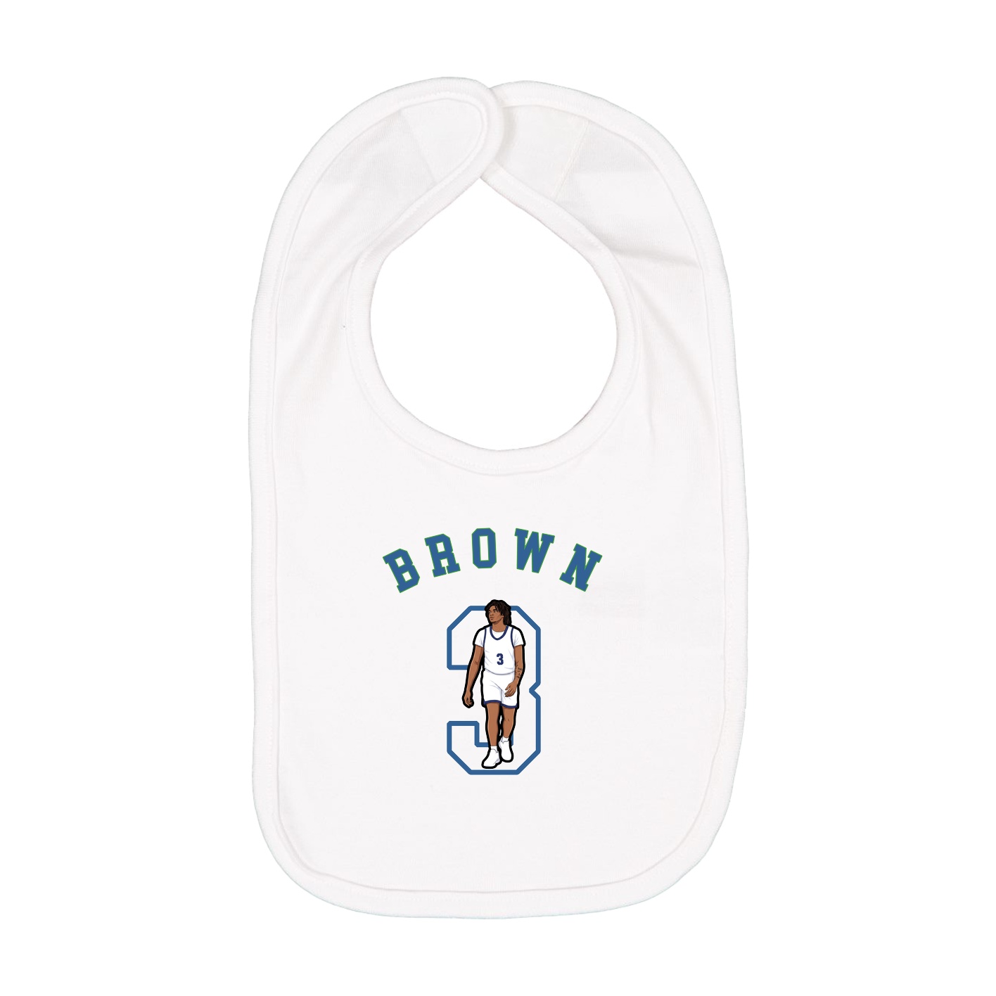 Infant Bib — Shirsey Arch in White