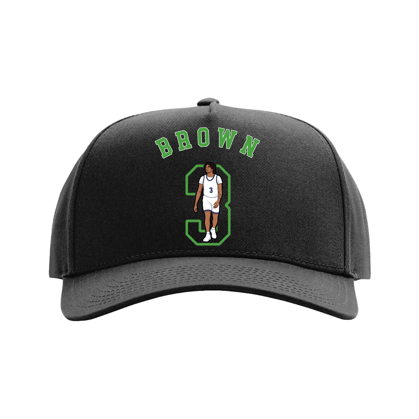 Full Fabric Five-Panel Champ Cap — Shirsey Arch in Black
