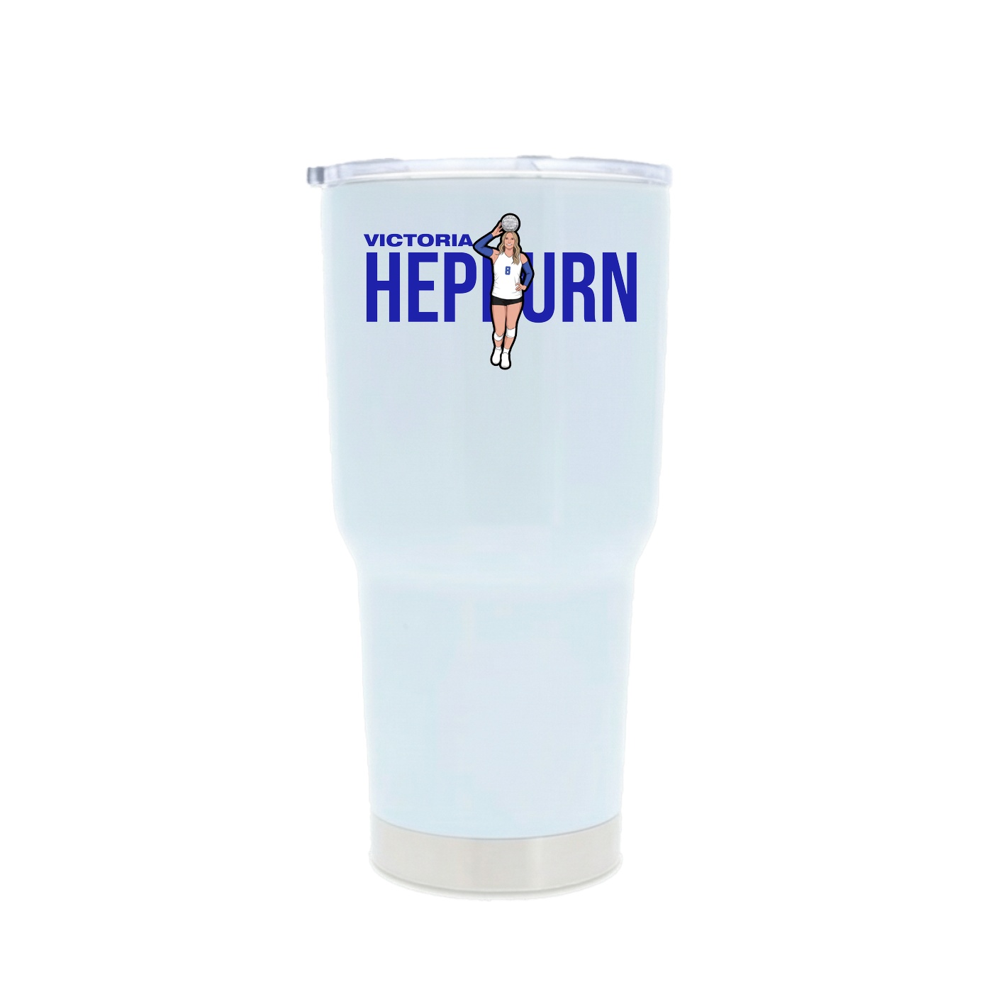 30oz Stainless Steel Tumbler — Player Name in White