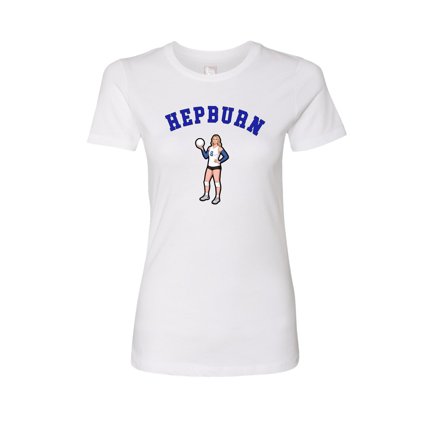 Fitted Women's Tee — Shirsey Arch in White