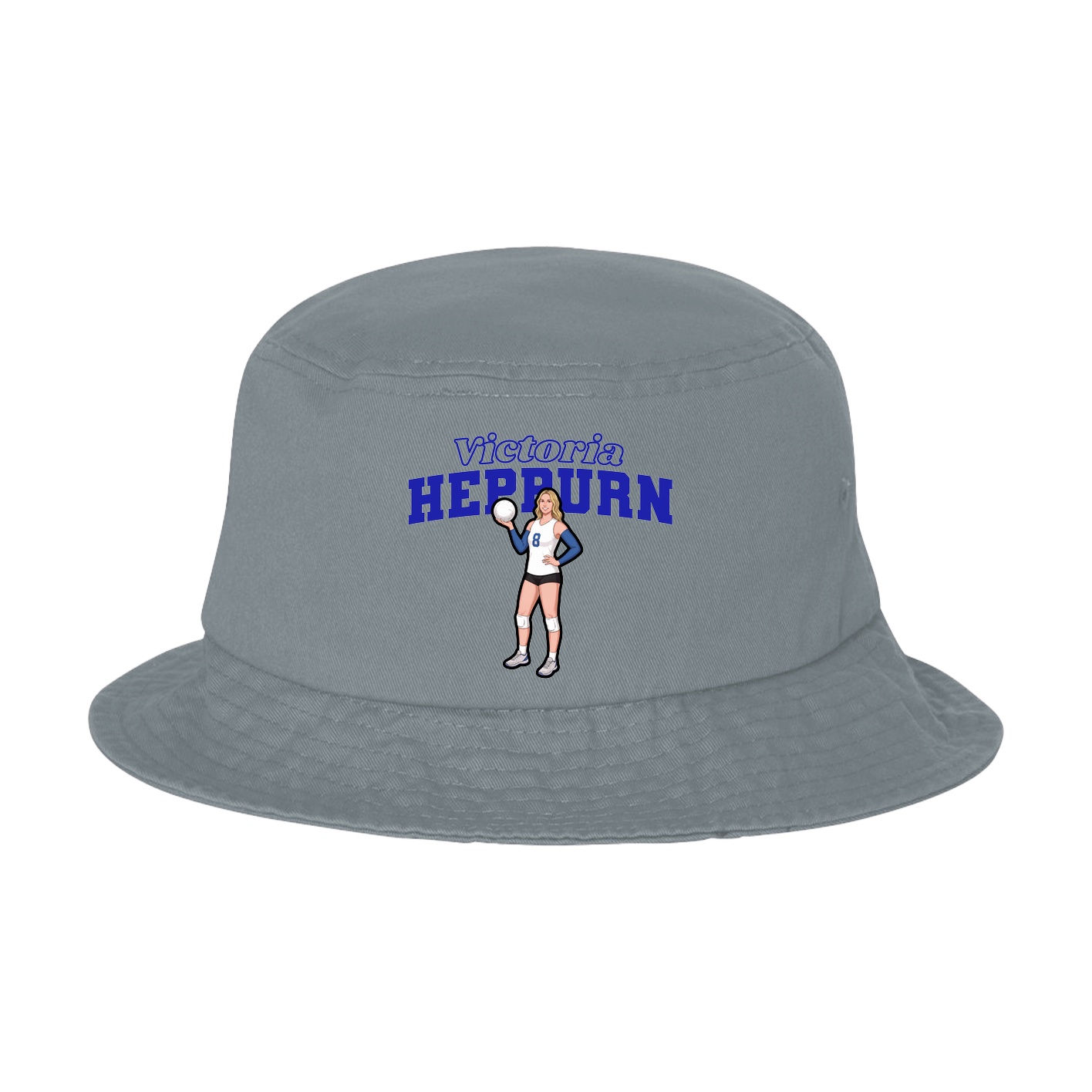 Bucket Cap — Name Arch in Grey