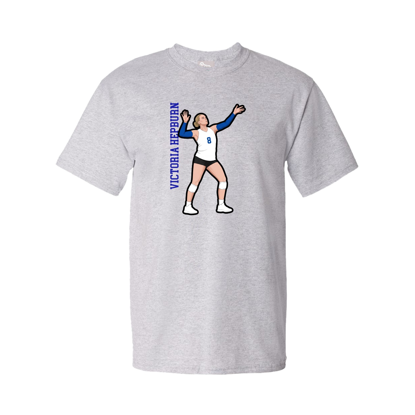 Youth Tee — Name Vertical in Grey