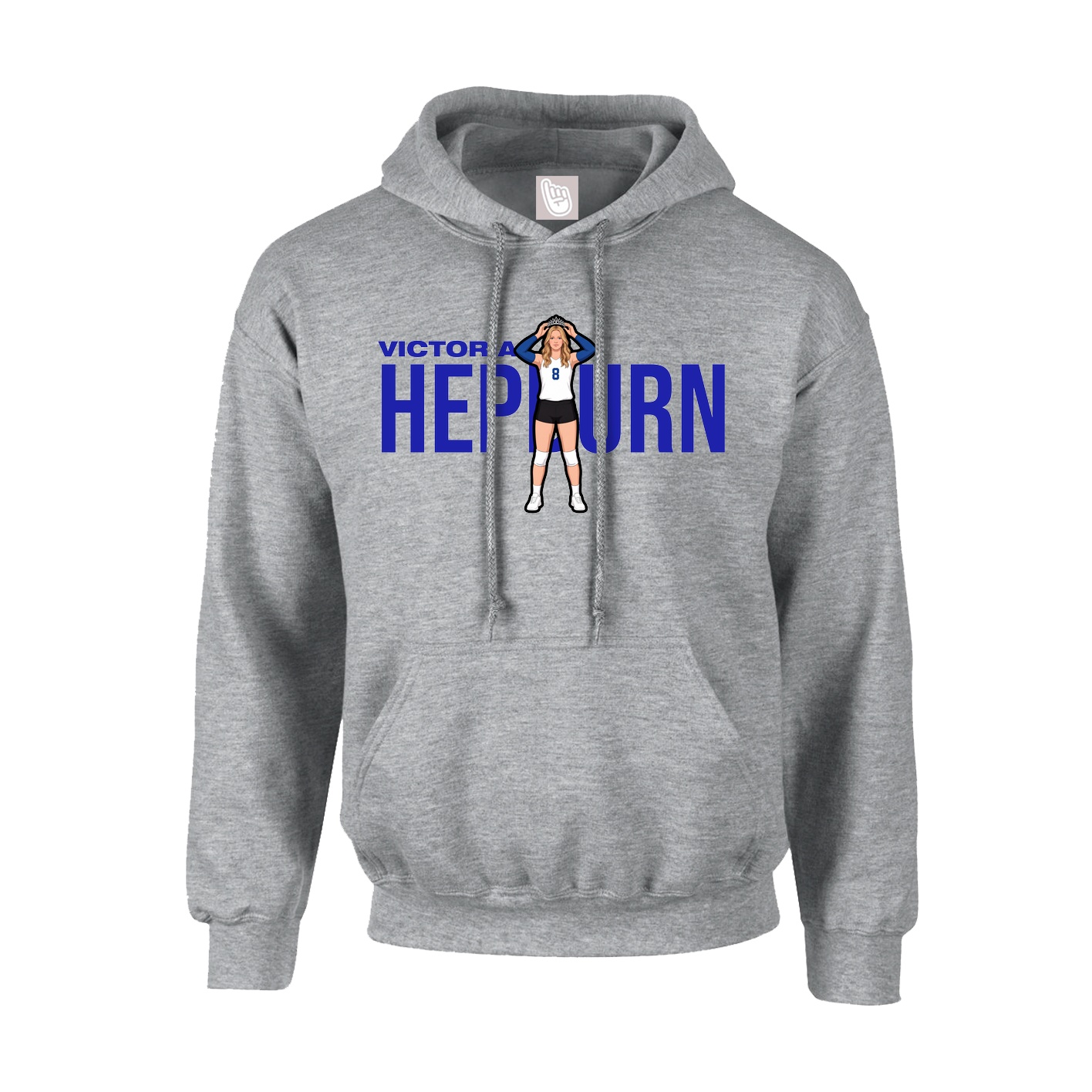 Hoodie — Player Name in Grey