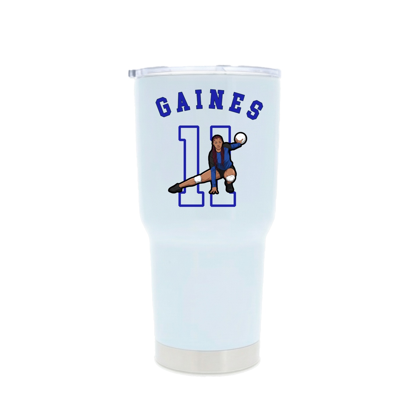 30oz Stainless Steel Tumbler — Shirsey Arch in White