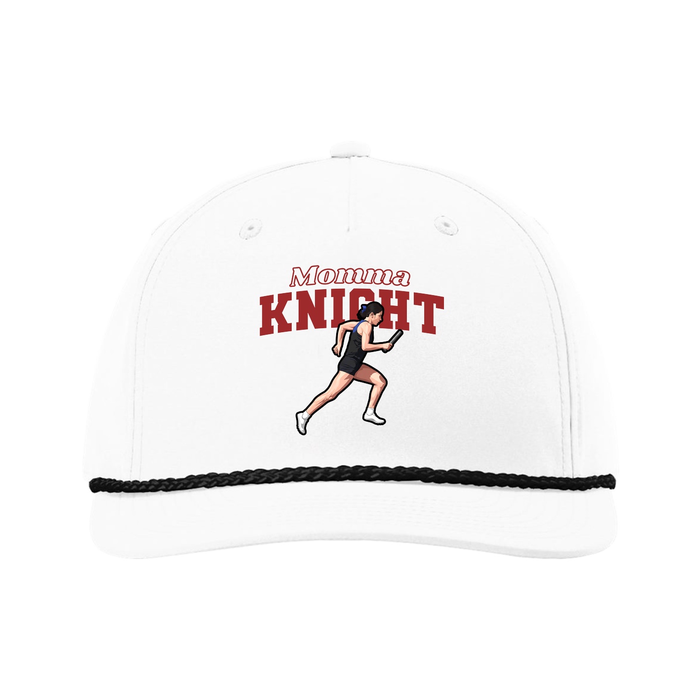 Five-Panel Classic Rope Cap — Mothers Day Block in White