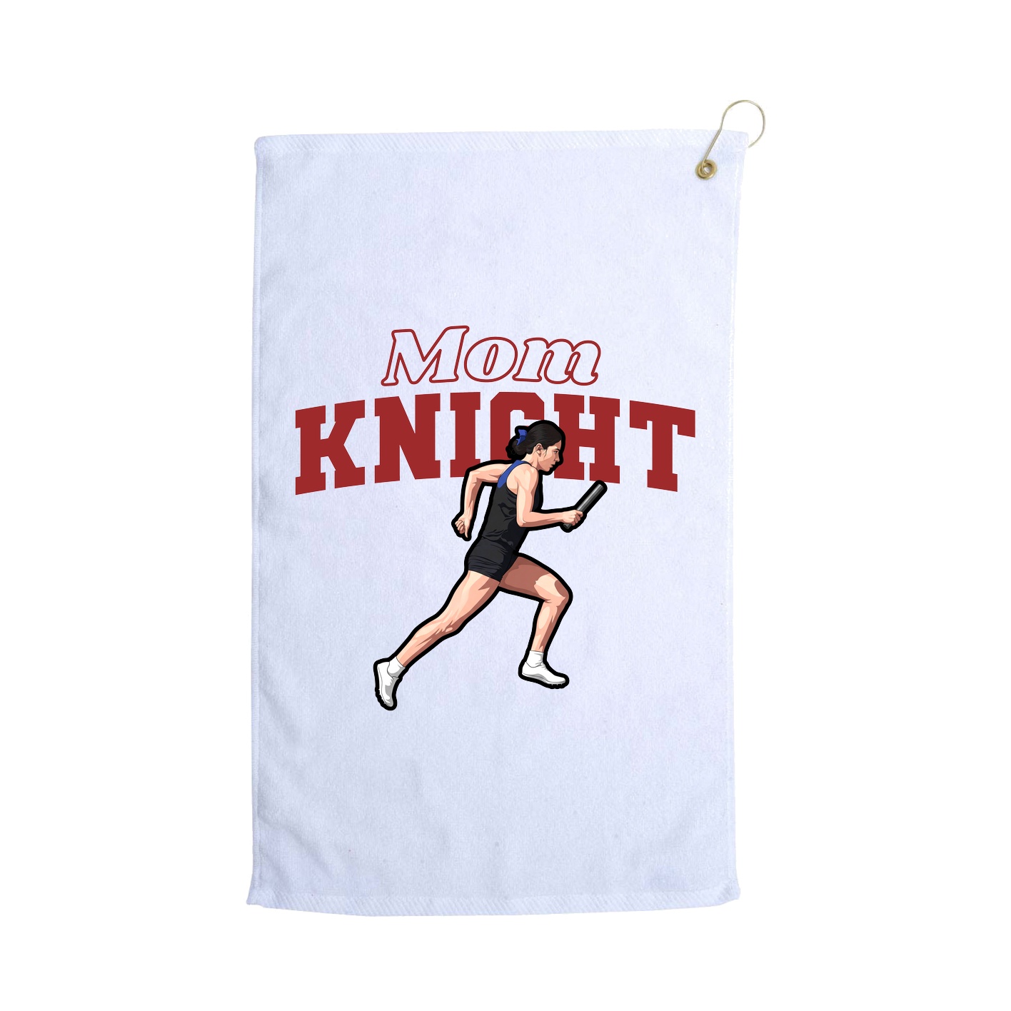 Golf Towel — Mothers Day Block in White