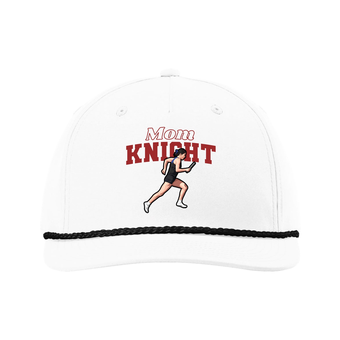 Five-Panel Classic Rope Cap — Mothers Day Block in White