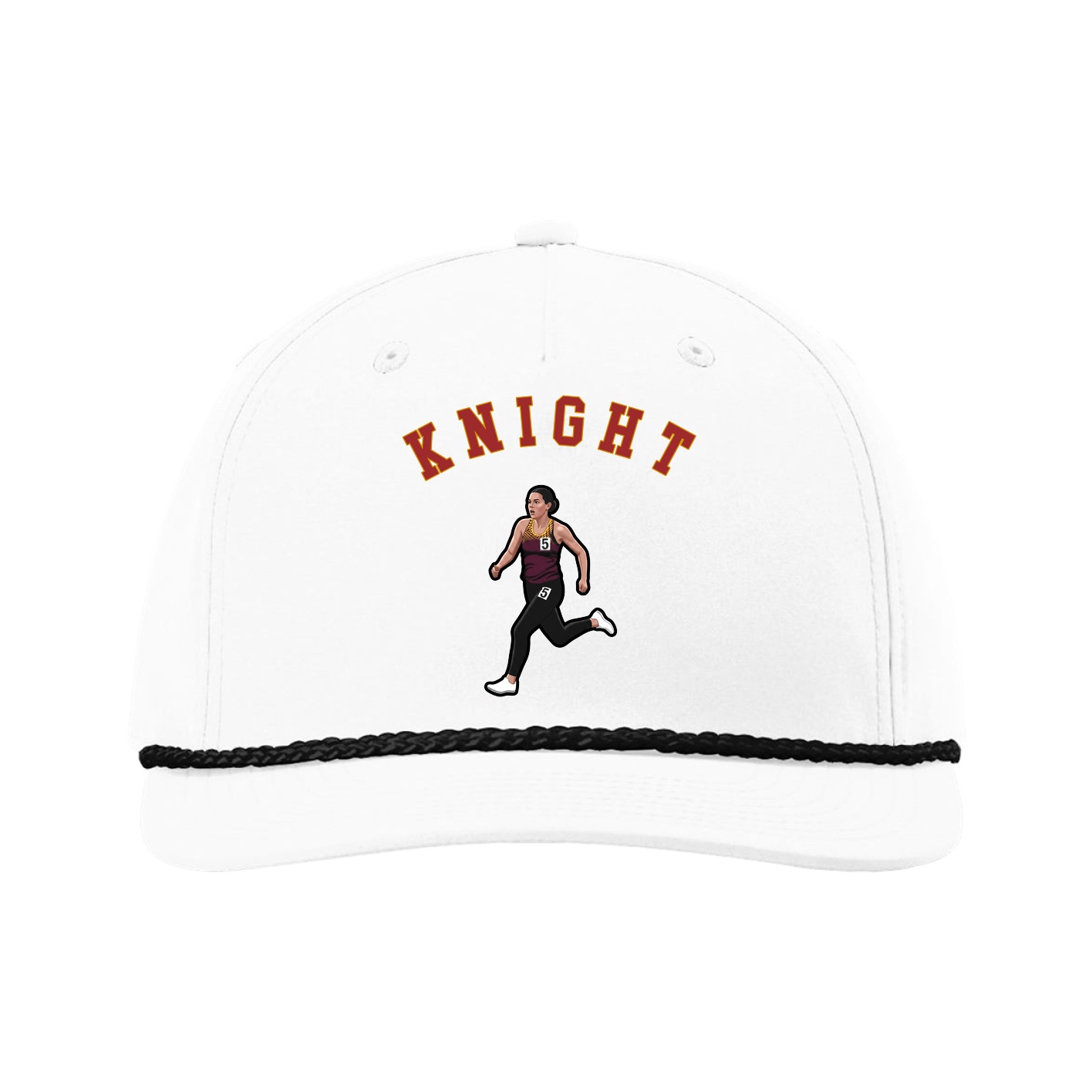 Five-Panel Classic Rope Cap — Shirsey Arch in White