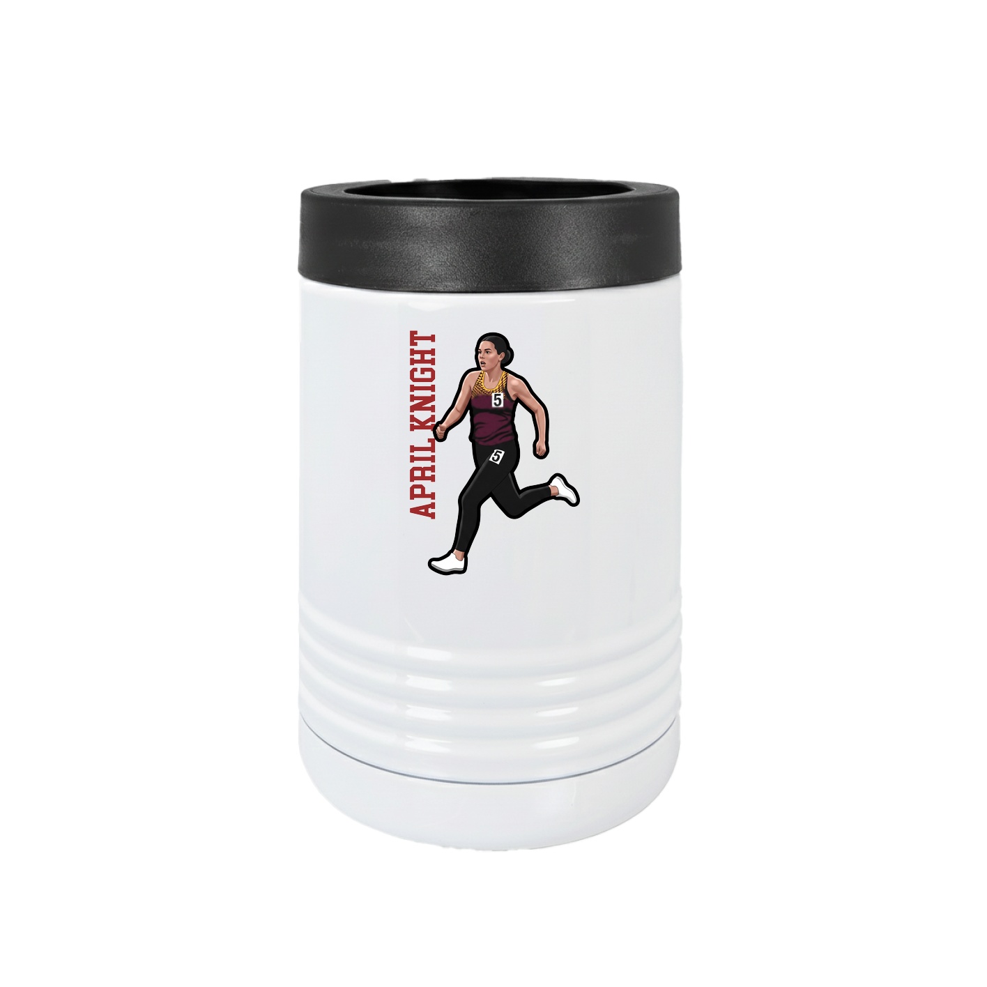 Beverage Holder — Name Vertical in White