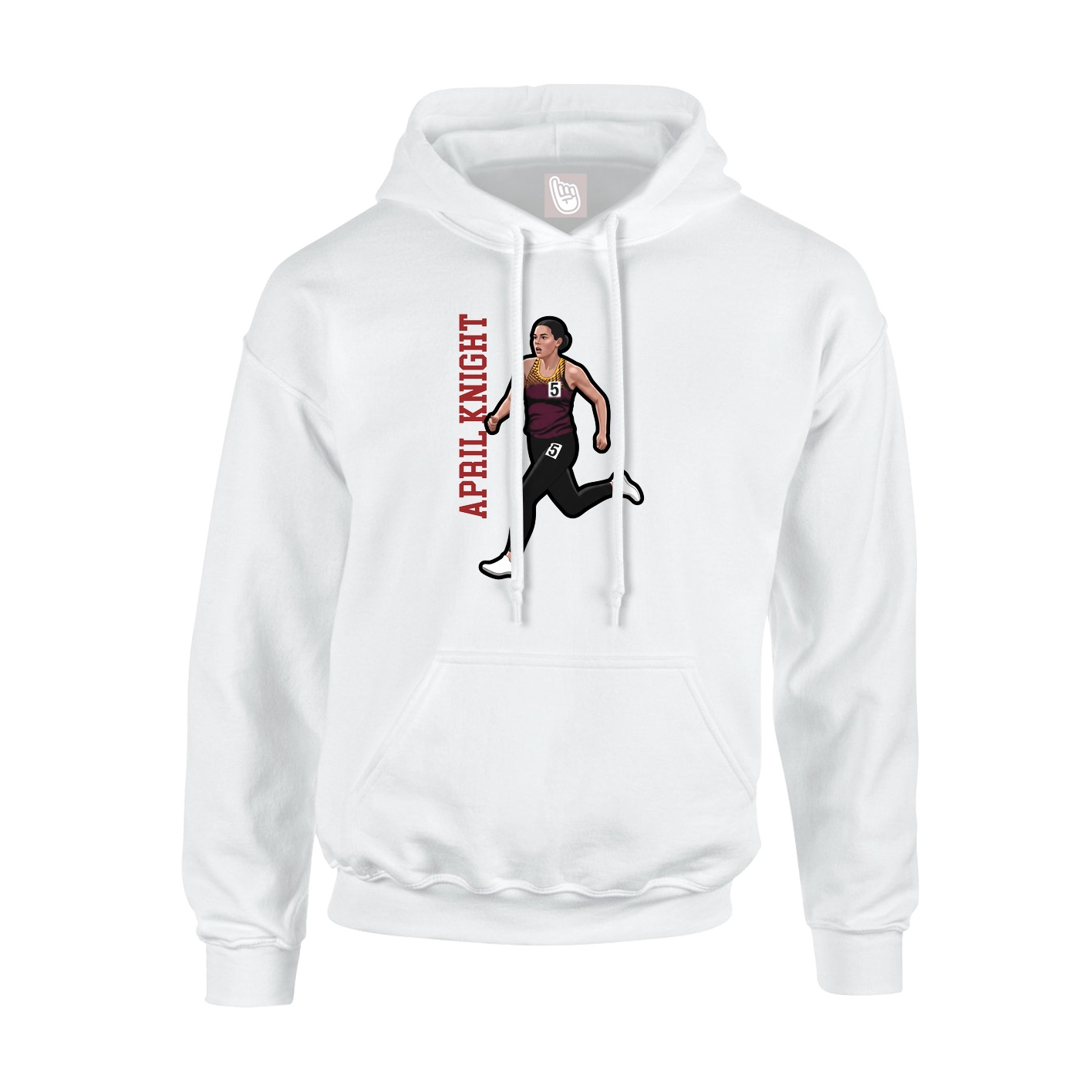 Hoodie — Name Vertical in White
