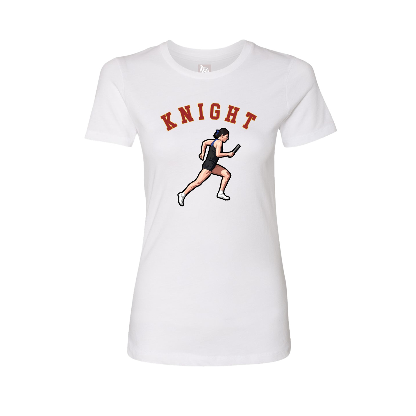 Fitted Women's Tee — Shirsey Arch in White
