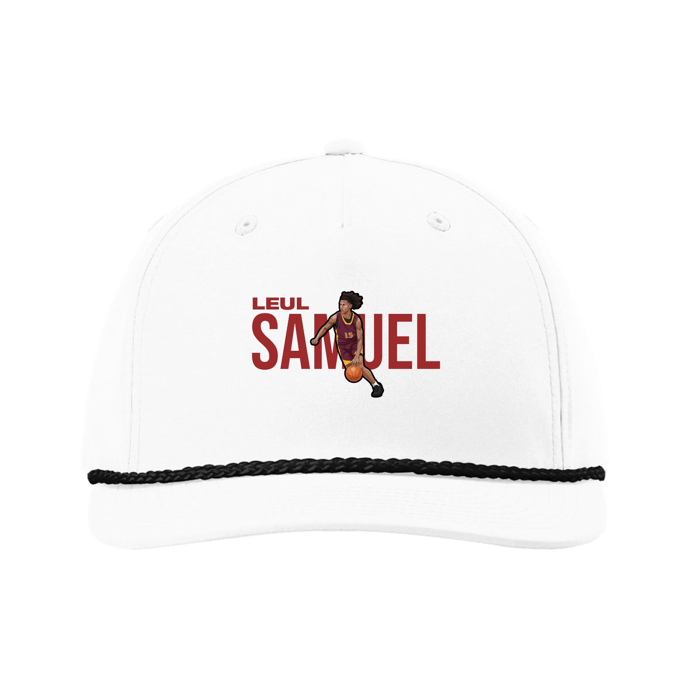 Five-Panel Classic Rope Cap — Player Name in White
