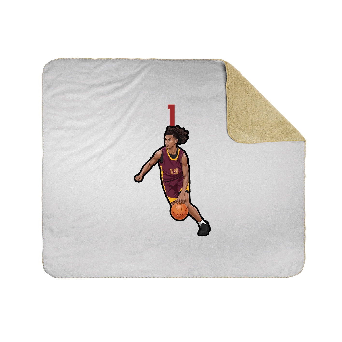 Throw Blanket — Number Top in White