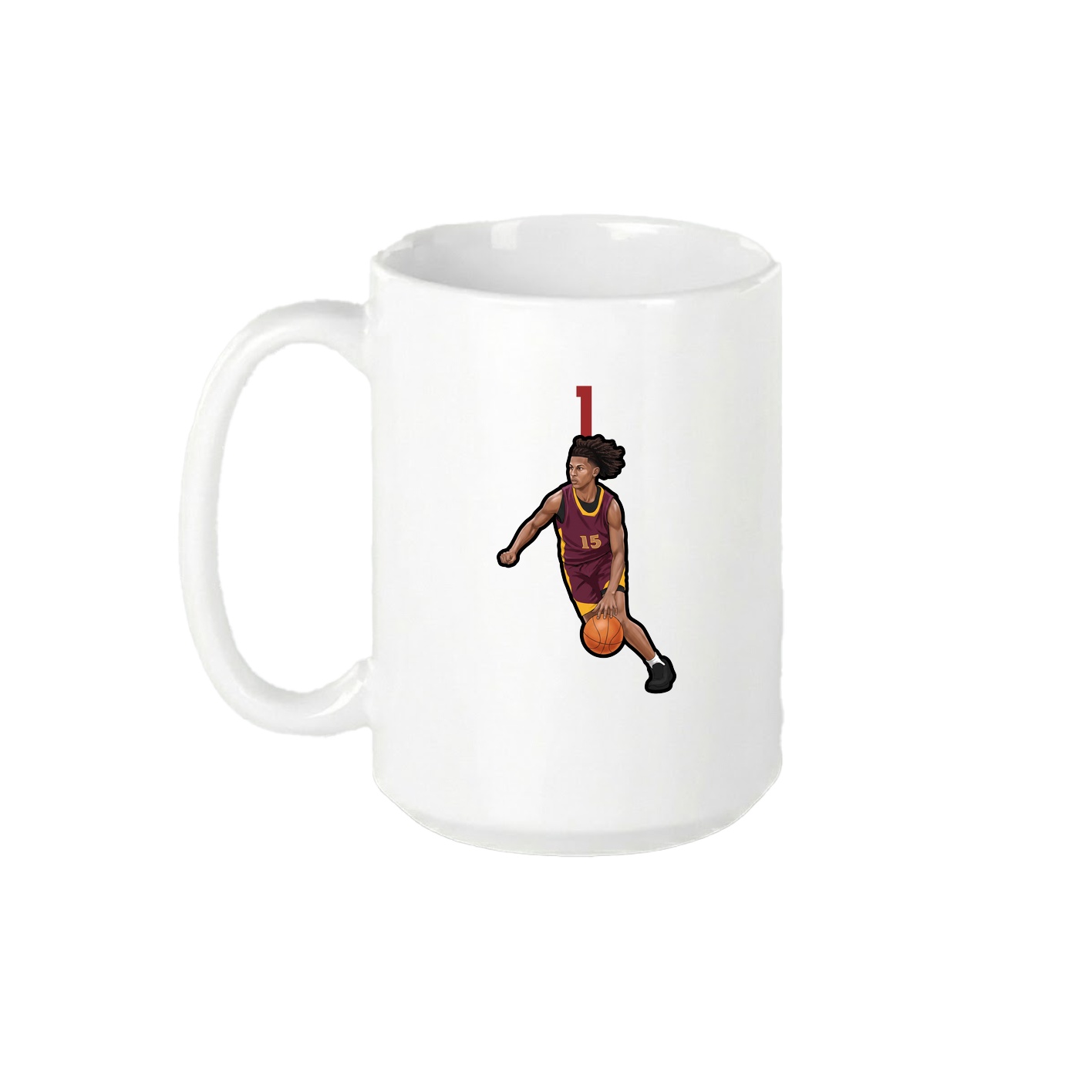 15oz Coffee Mug — Number Top in White