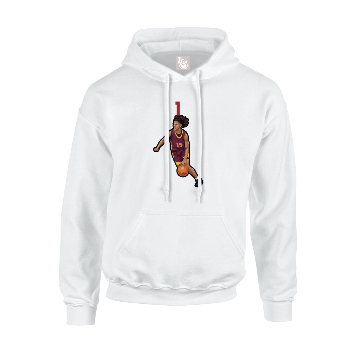 Hoodie — Number Top in White