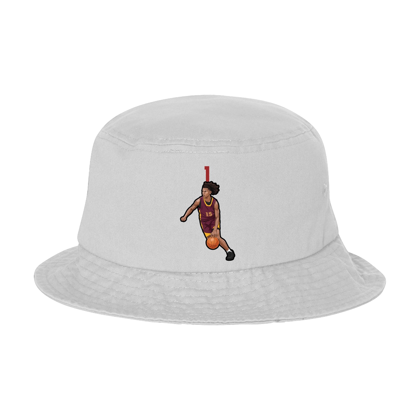 Bucket Cap — Number Top in White