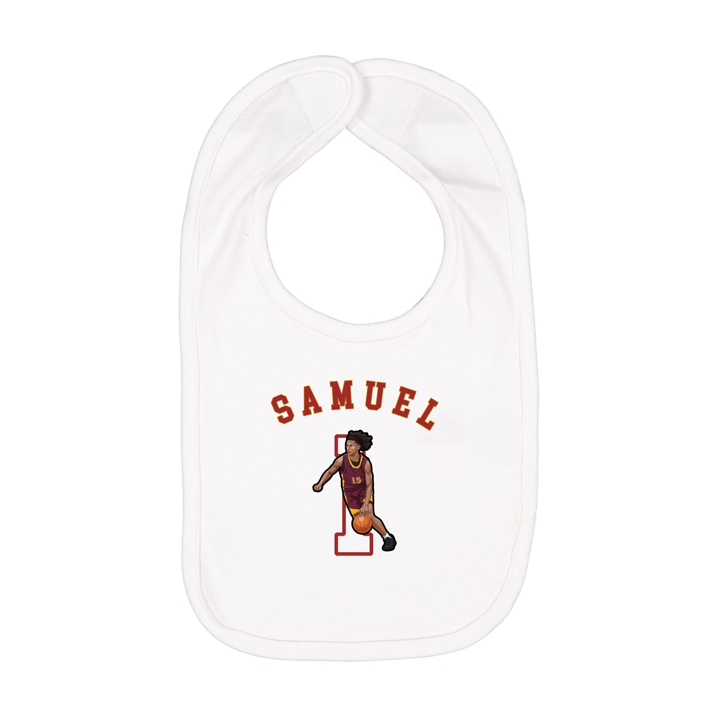 Infant Bib — Shirsey Arch in White
