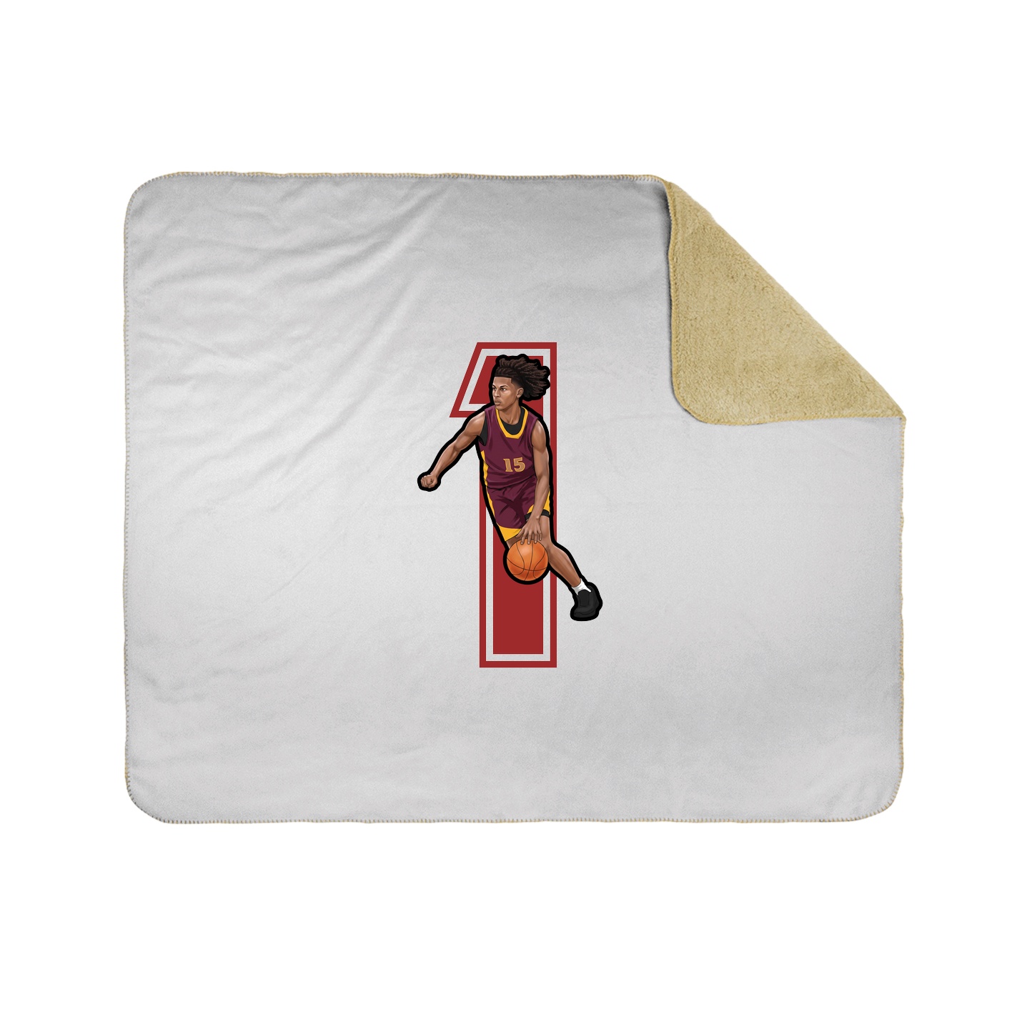 Throw Blanket — Number in White