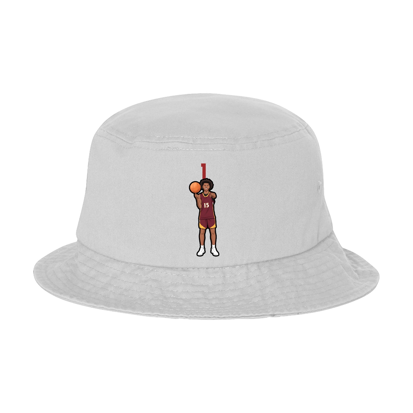 Bucket Cap — Number Top in White