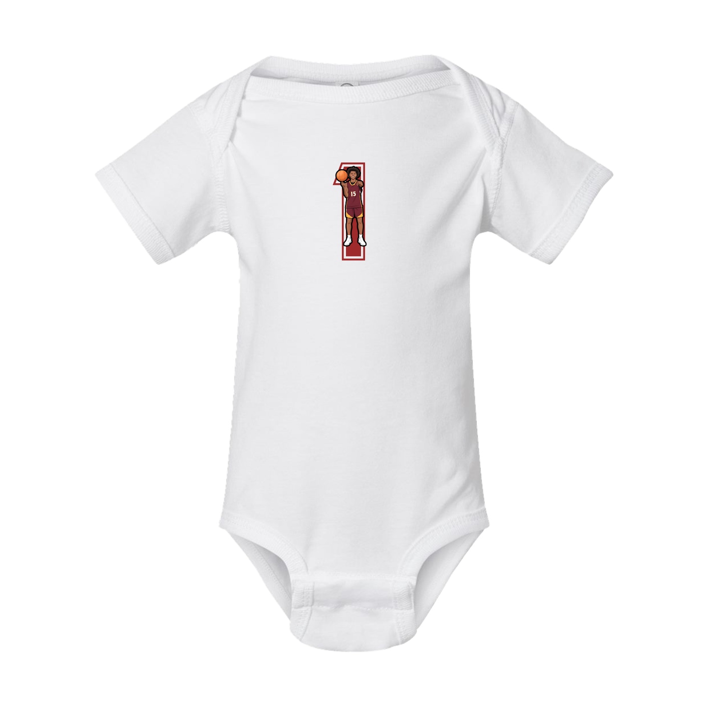 Baby Onesie — Number in White