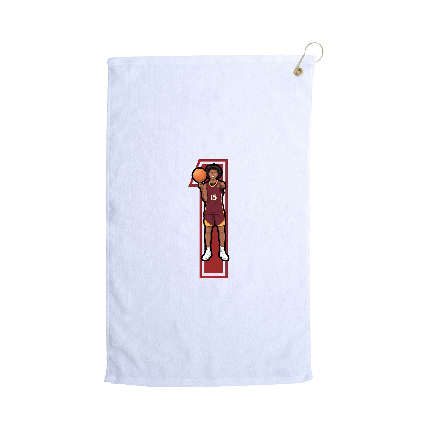 Golf Towel — Number in White