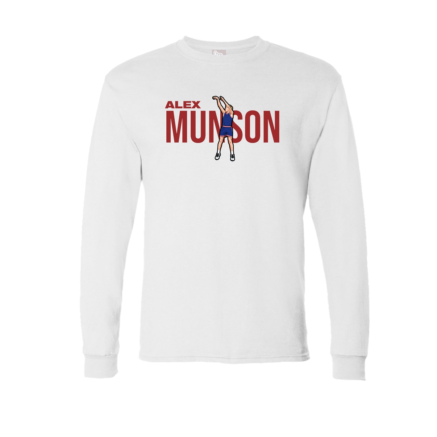 Long Sleeve Tee — Player Name in White