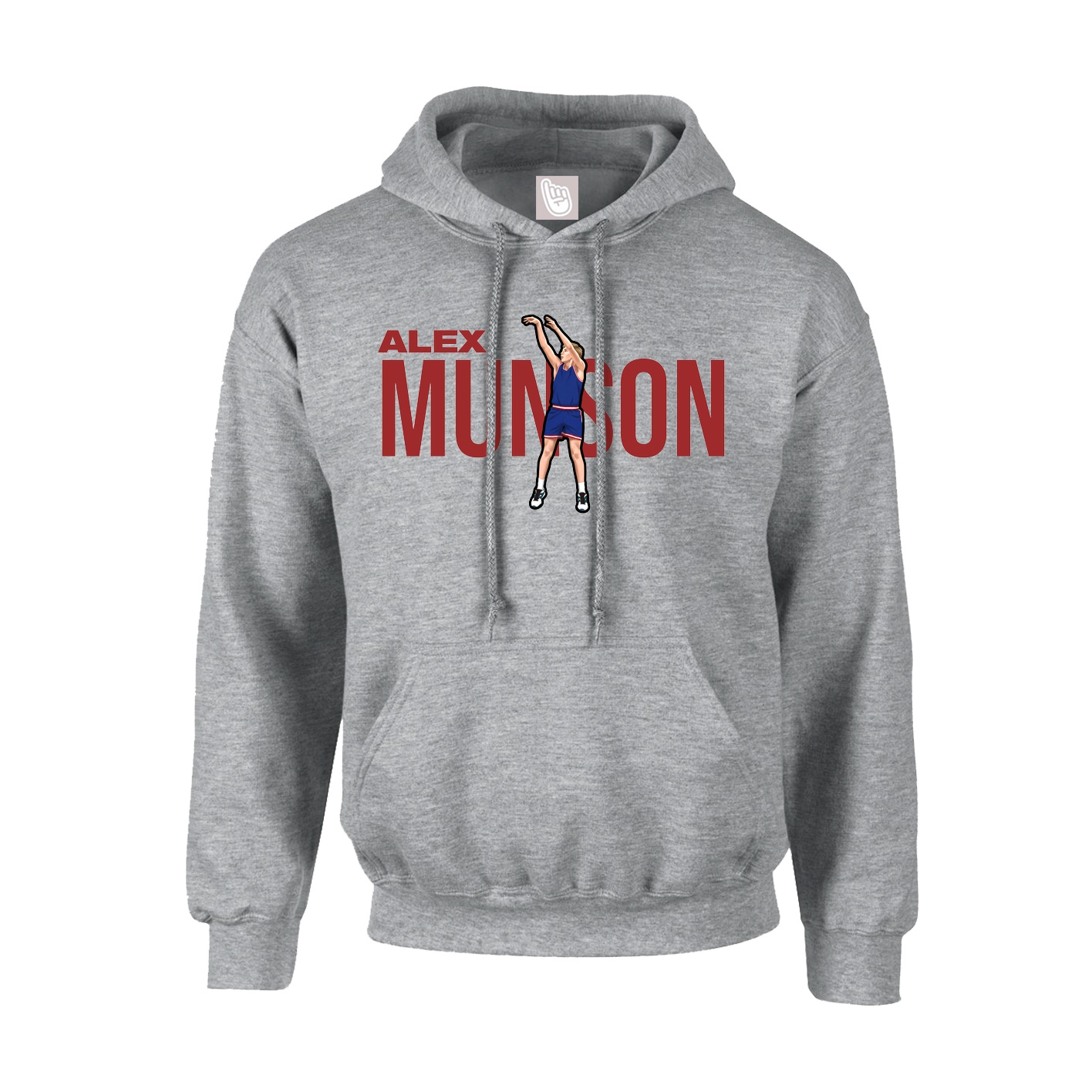 Hoodie — Player Name in Grey