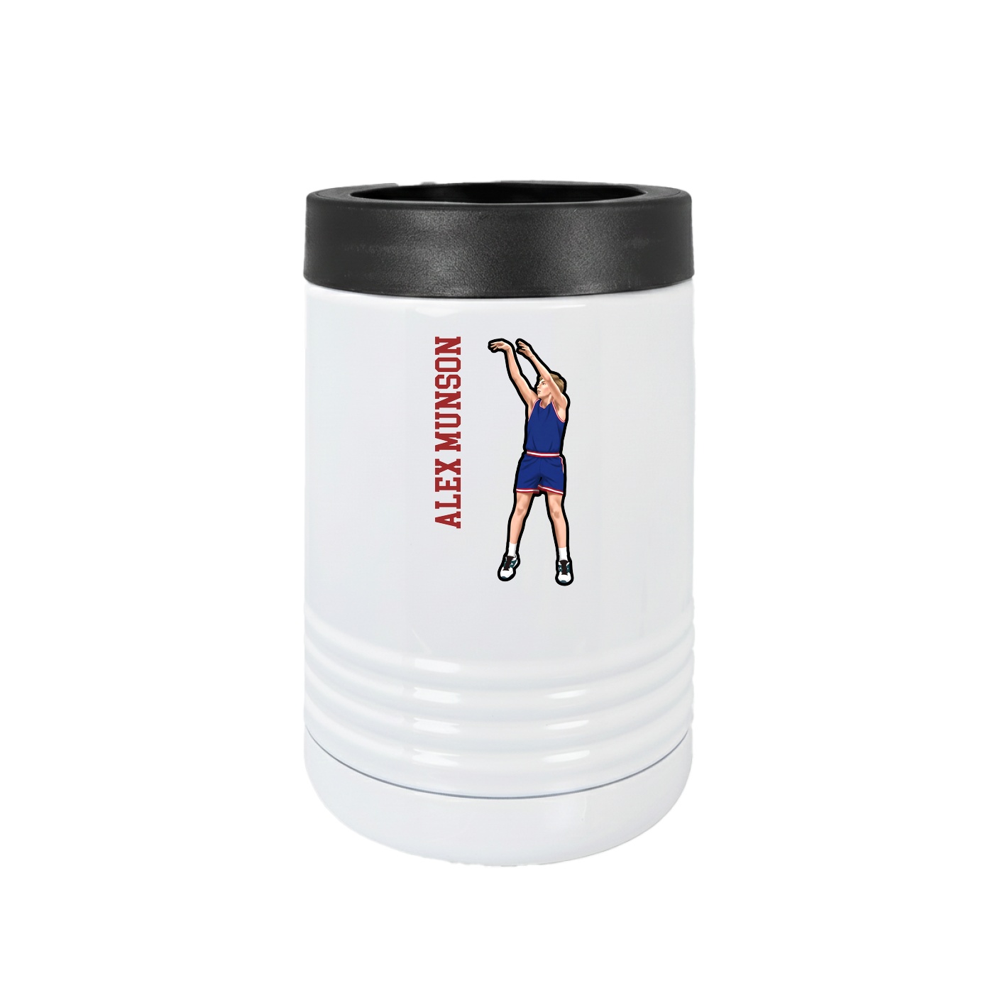 Beverage Holder — Name Vertical in White