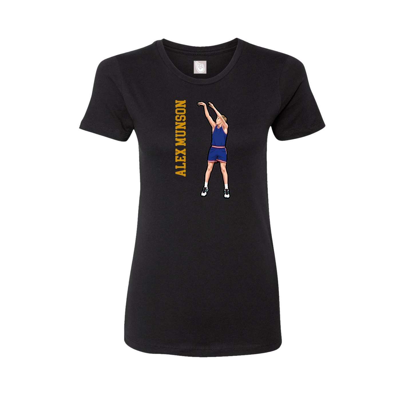 Womens Tee — Name Vertical in Black