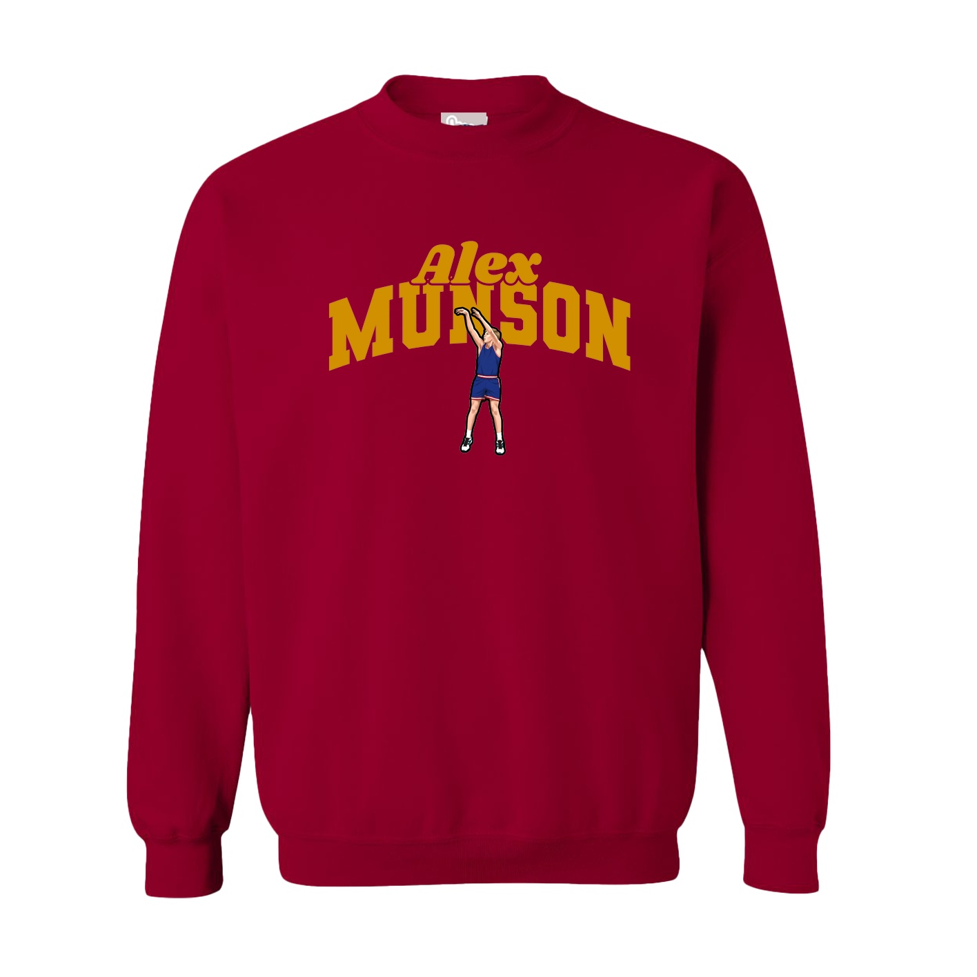 Fleece Crew — Signature Arch in Cardinal