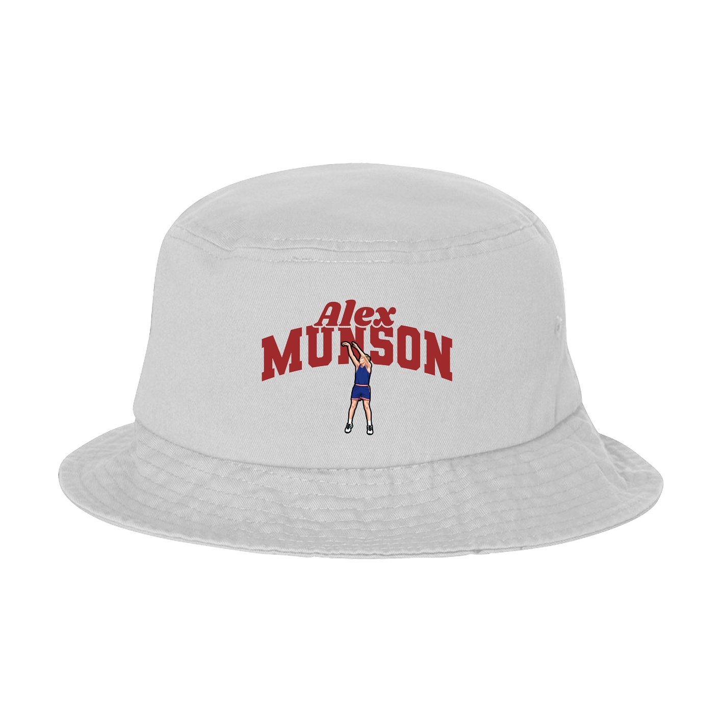 Bucket Cap — Signature Arch in White