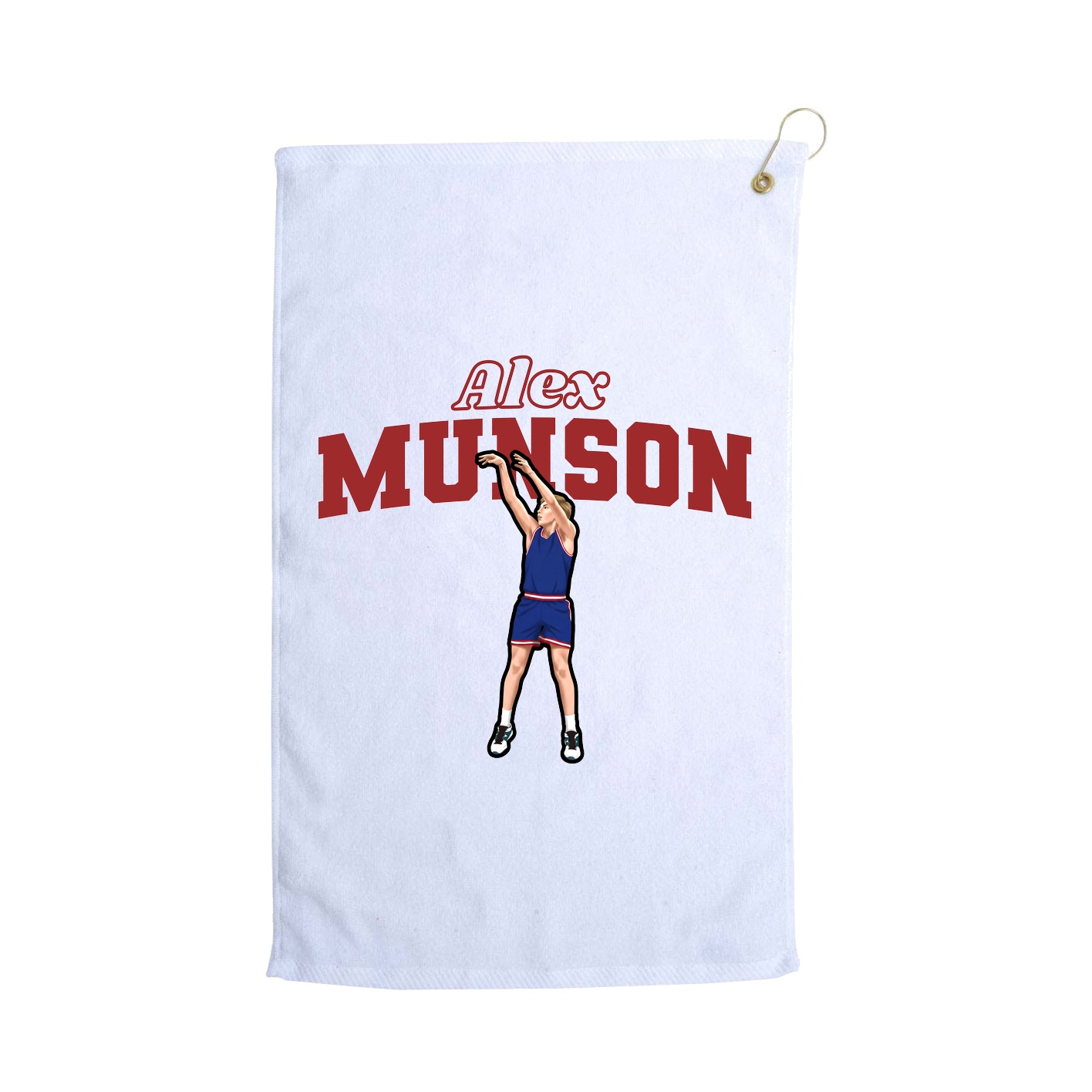 Golf Towel — Name Arch in White