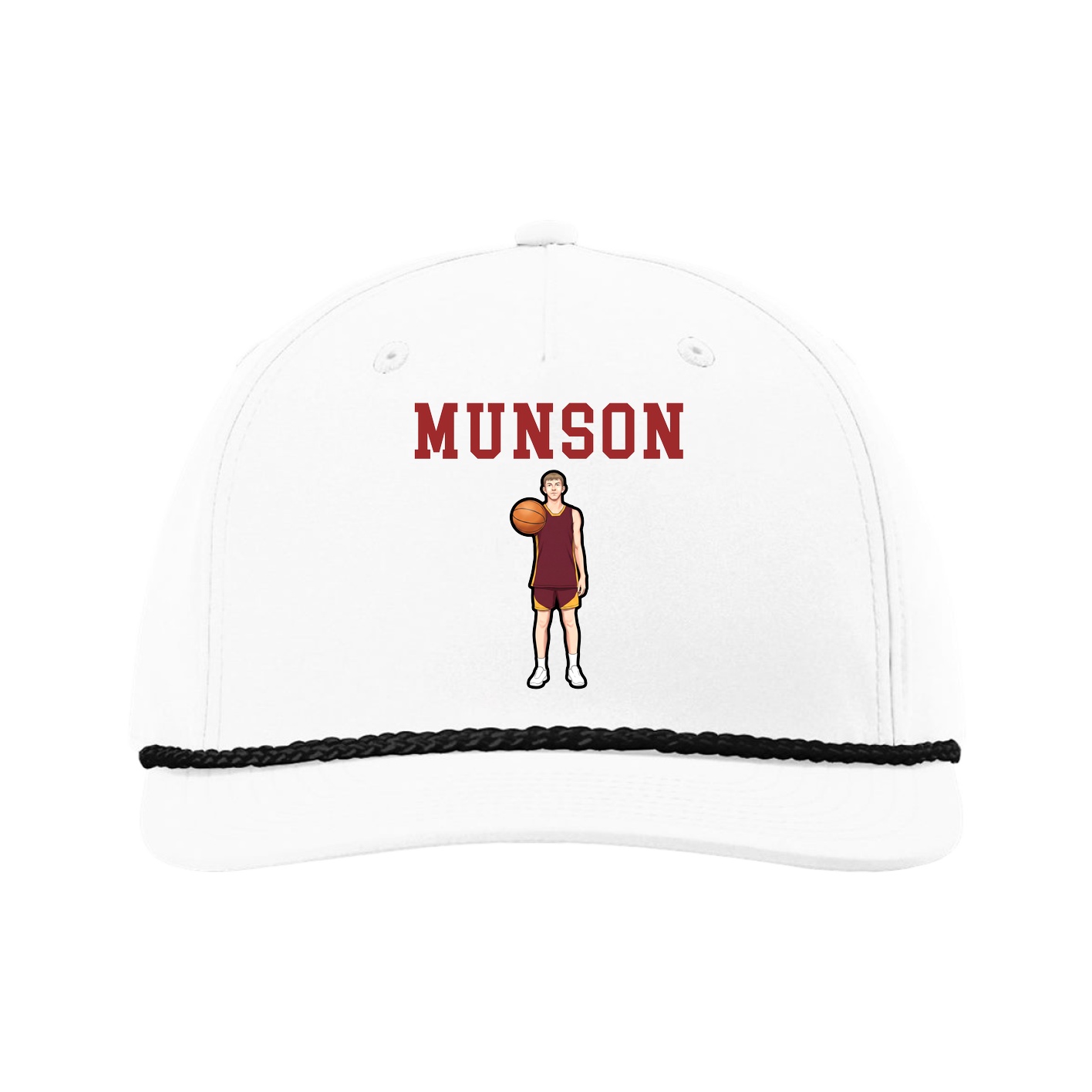 Five-Panel Classic Rope Cap — Shirsey in White