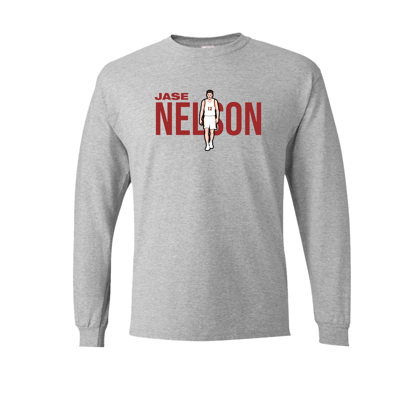Long Sleeve Tee — Player Name in Grey