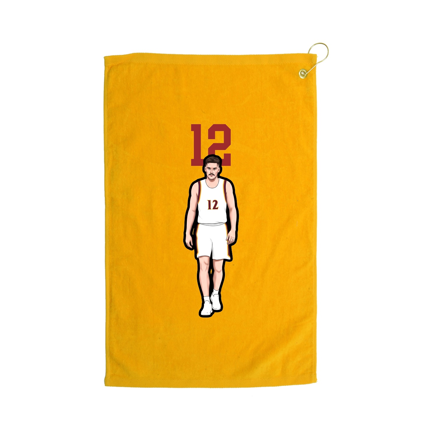 Golf Towel — Number Top in Gold