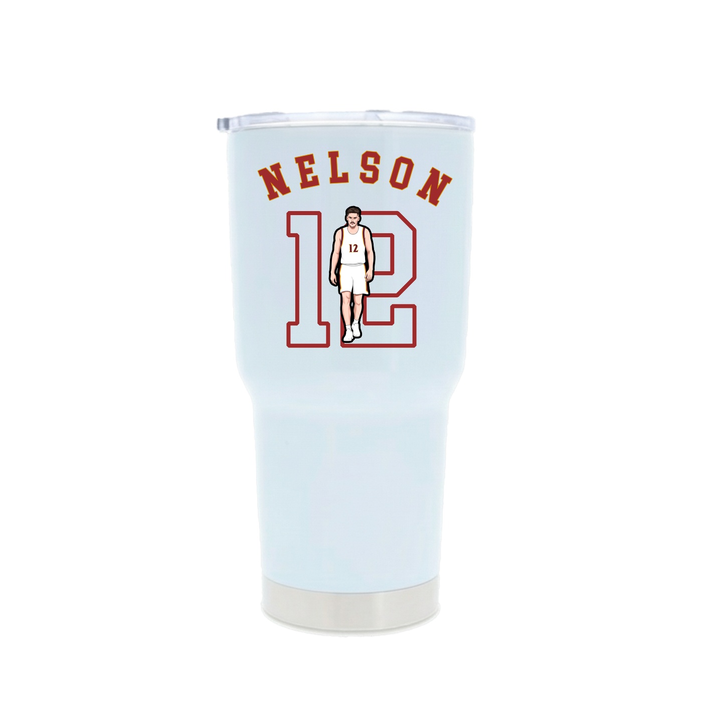 30oz Stainless Steel Tumbler — Shirsey Arch in White