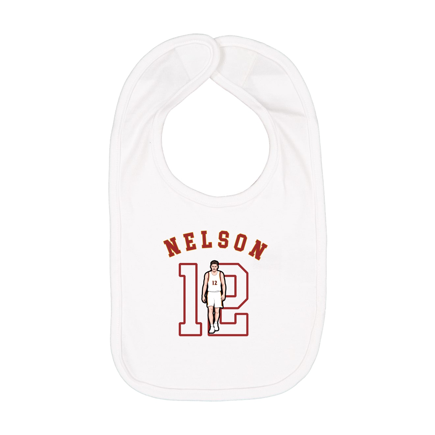 Infant Bib — Shirsey Arch in White