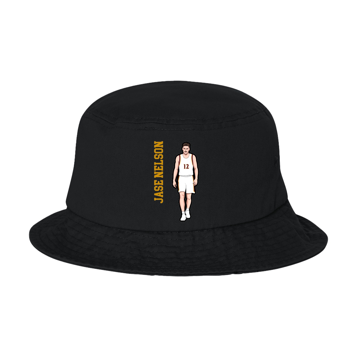 Bucket Cap — Name Vertical in Black