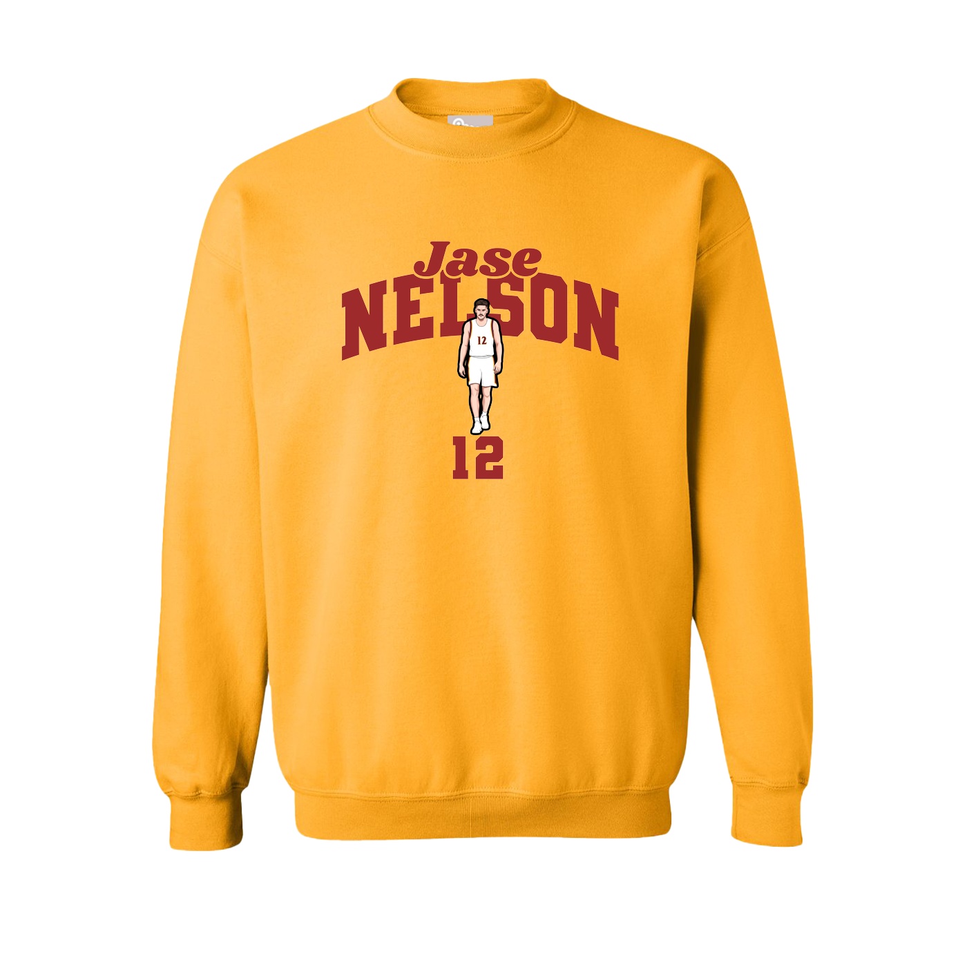 Fleece Crew — Signature Arch in Gold