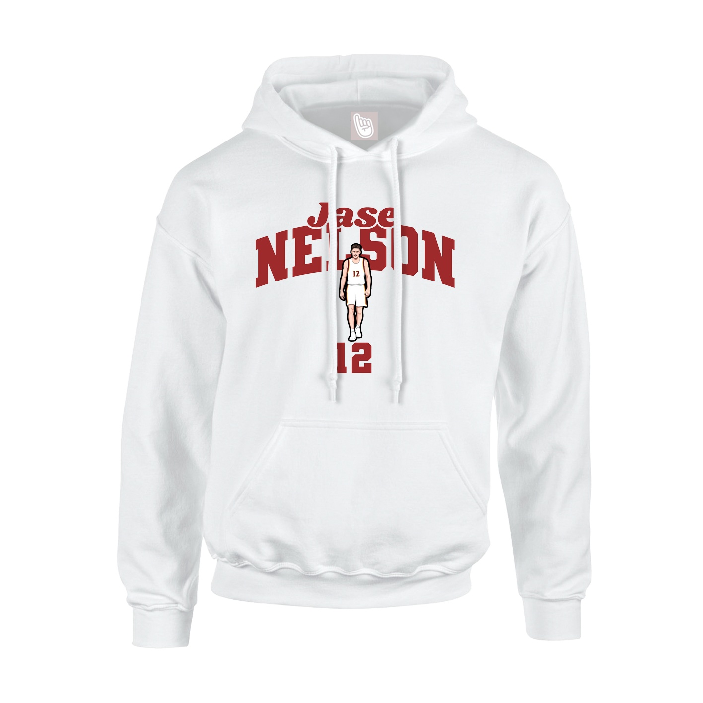 Youth Hoodie — Signature Arch in White