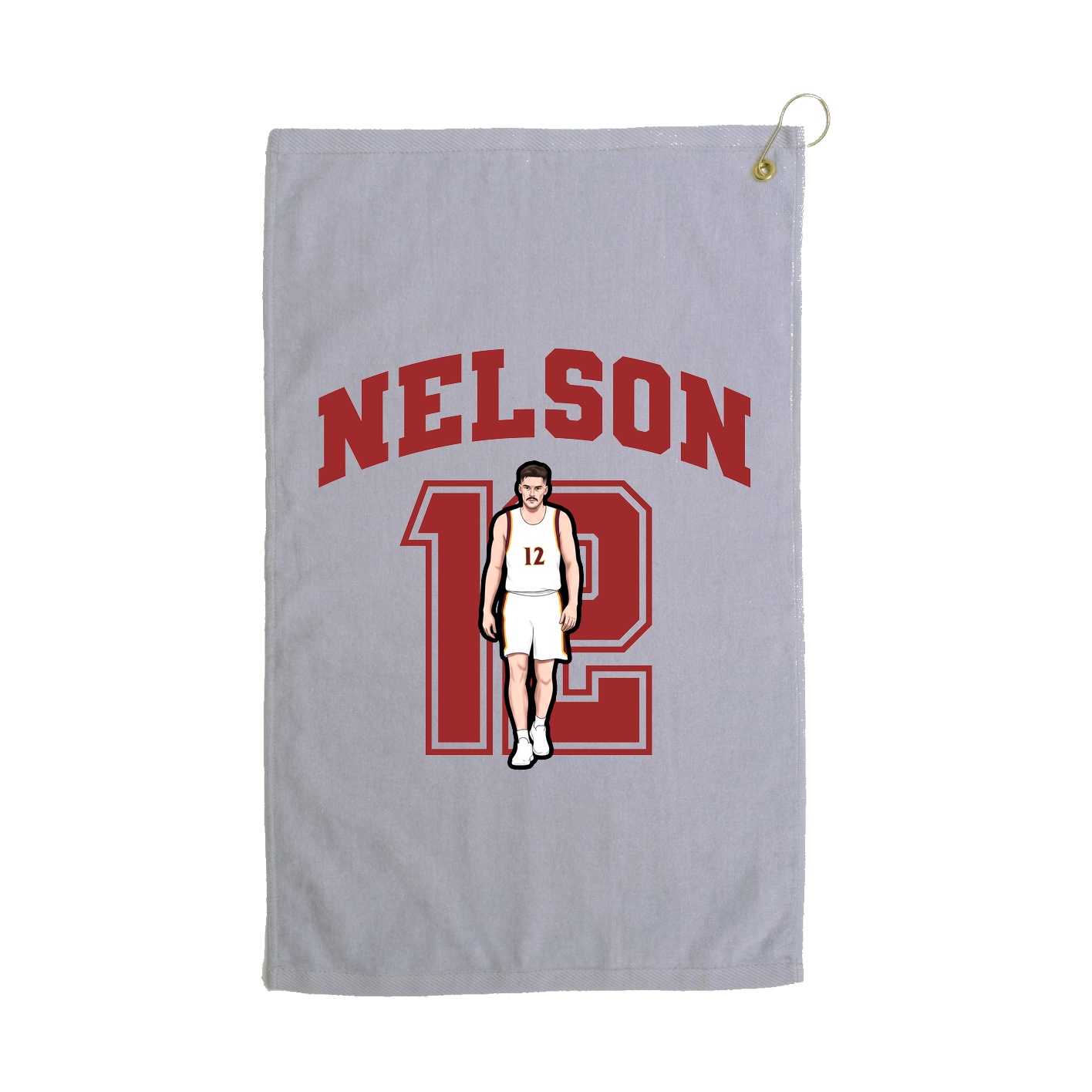 Golf Towel — Number in Grey