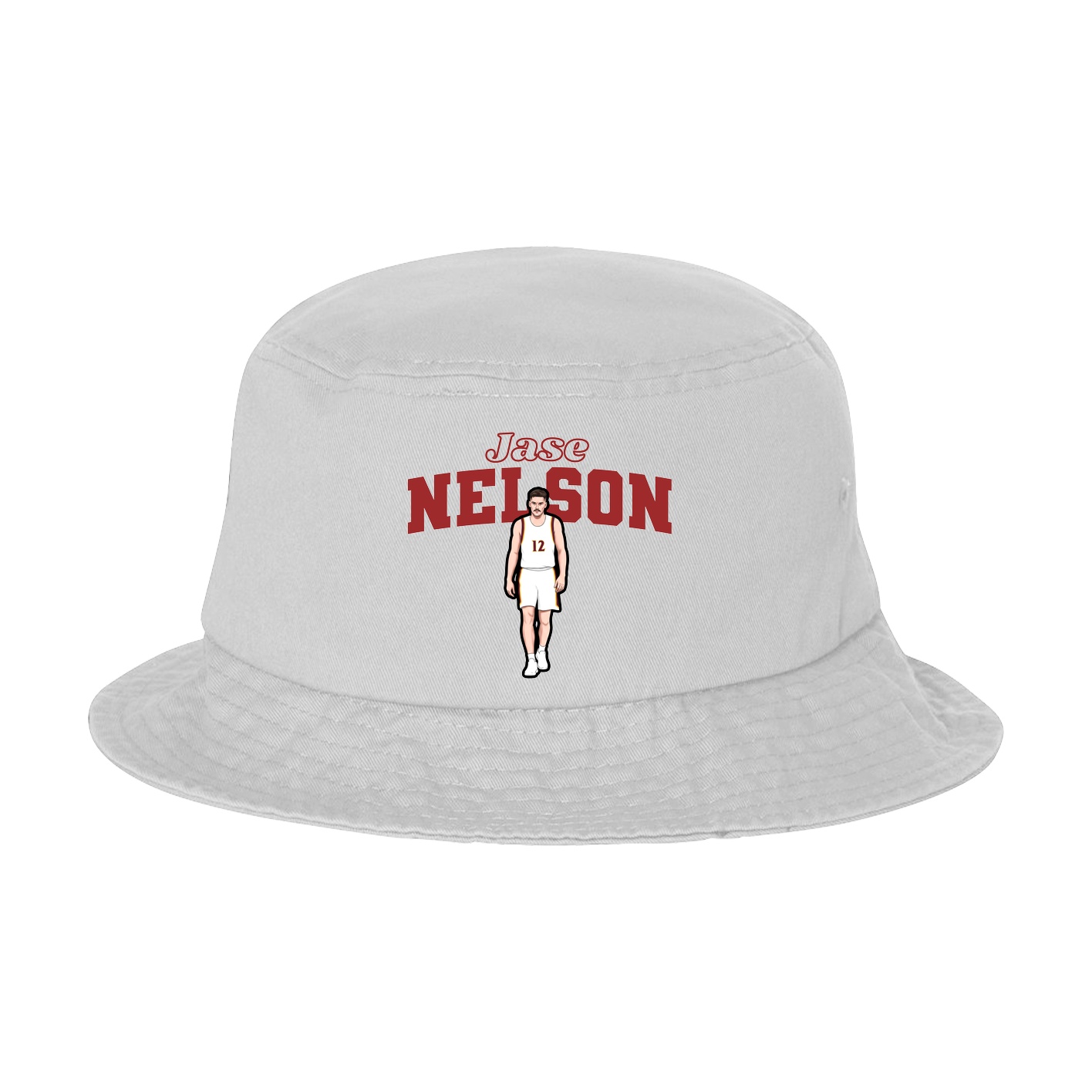Bucket Cap — Name Arch in White