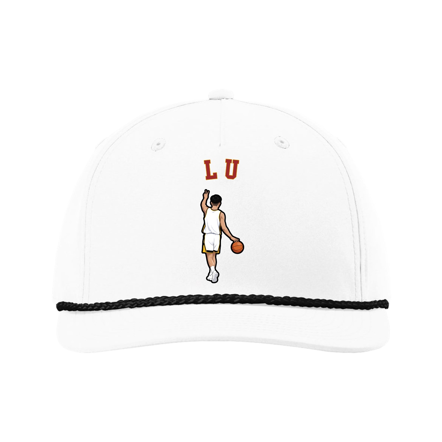 Five-Panel Classic Rope Cap — Shirsey Arch in White