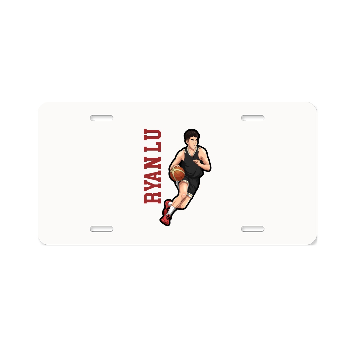 License Plate — Name Vertical in Classic