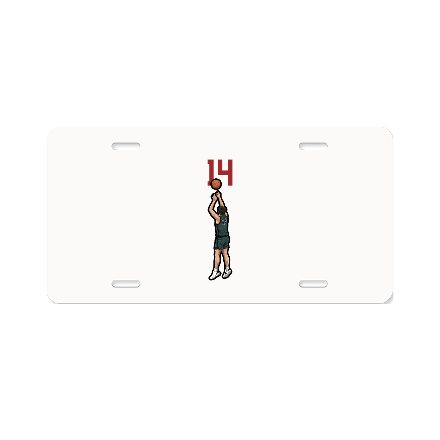 License Plate — Number Top in Classic