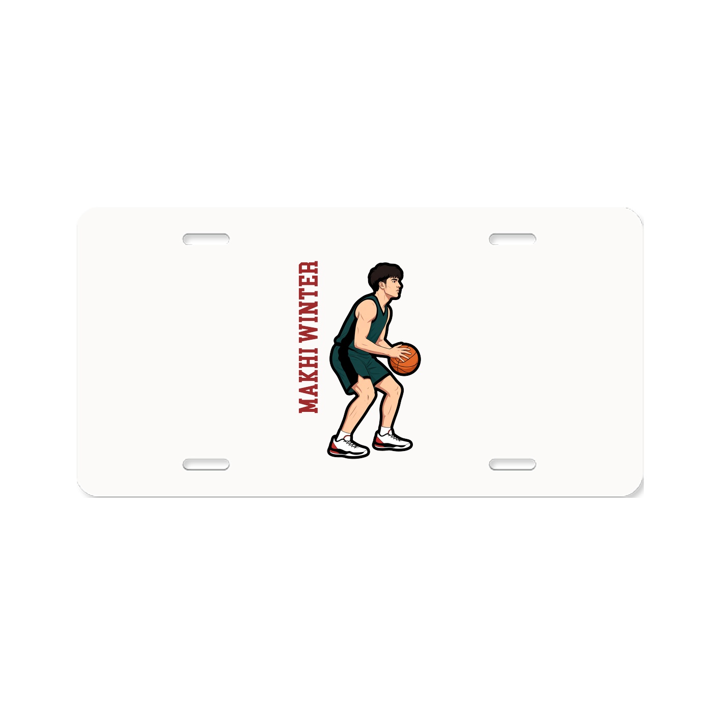 License Plate — Name Vertical in Classic