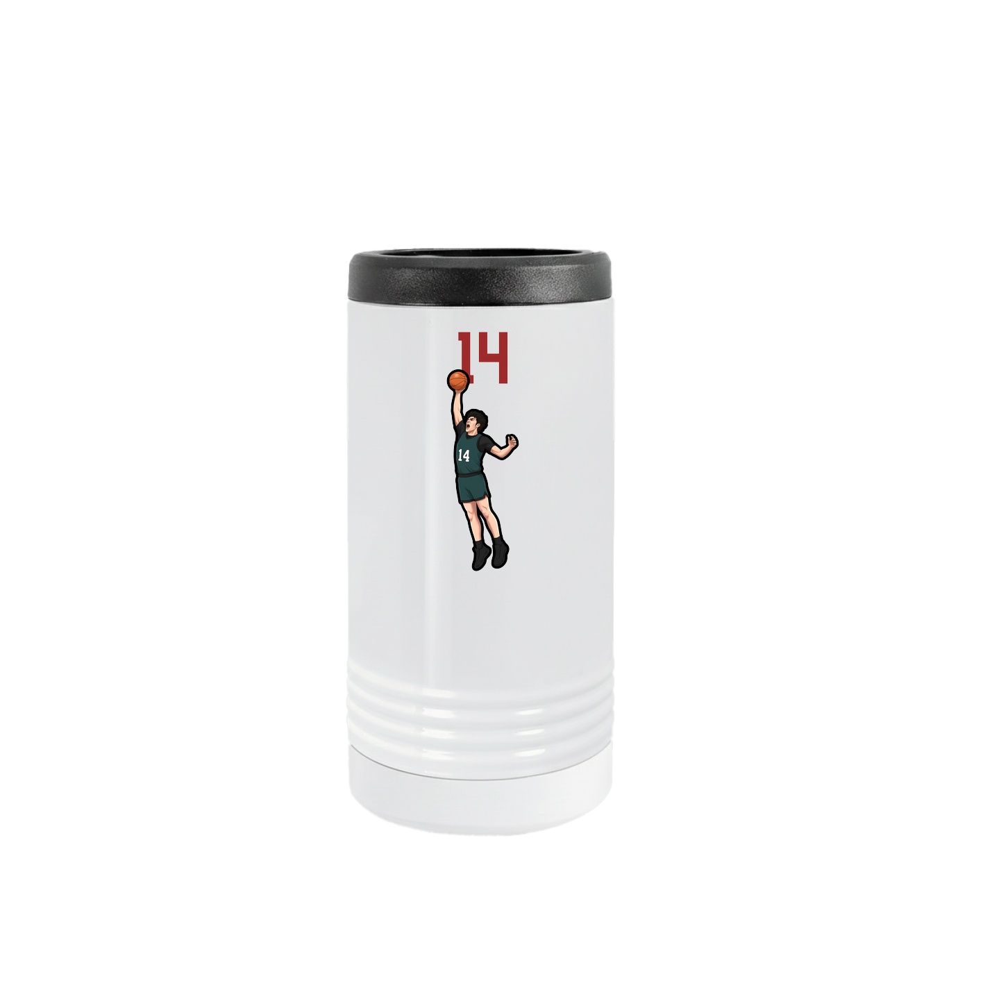 Slim Beverage Holder — Number Top in White